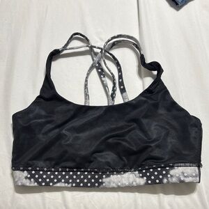 Lululemon Athletica Black and White Polka Dot Sports Bra
